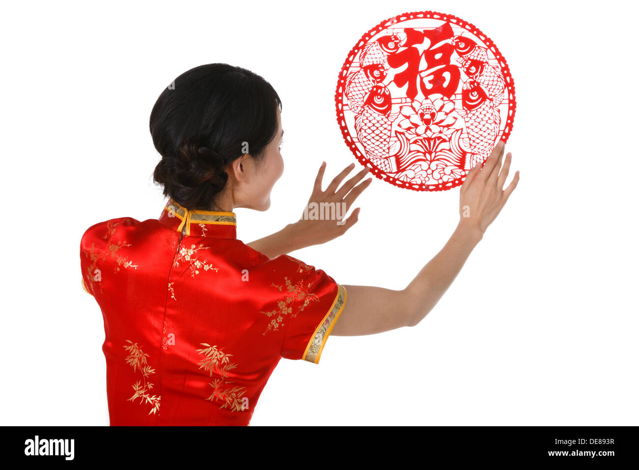 Chinese young woman traditional Cut Out Stock Images & Pictures - Alamy