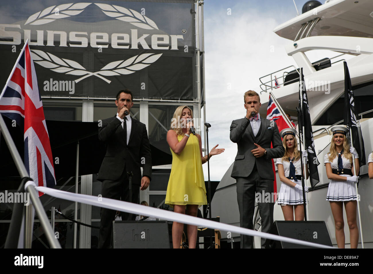 Southampton,UK,13th September 2013,The official opening of the Sunseeker stand at the PSP Southampton boat Sho Credit: Keith Larby/Alamy Live News Stock Photo