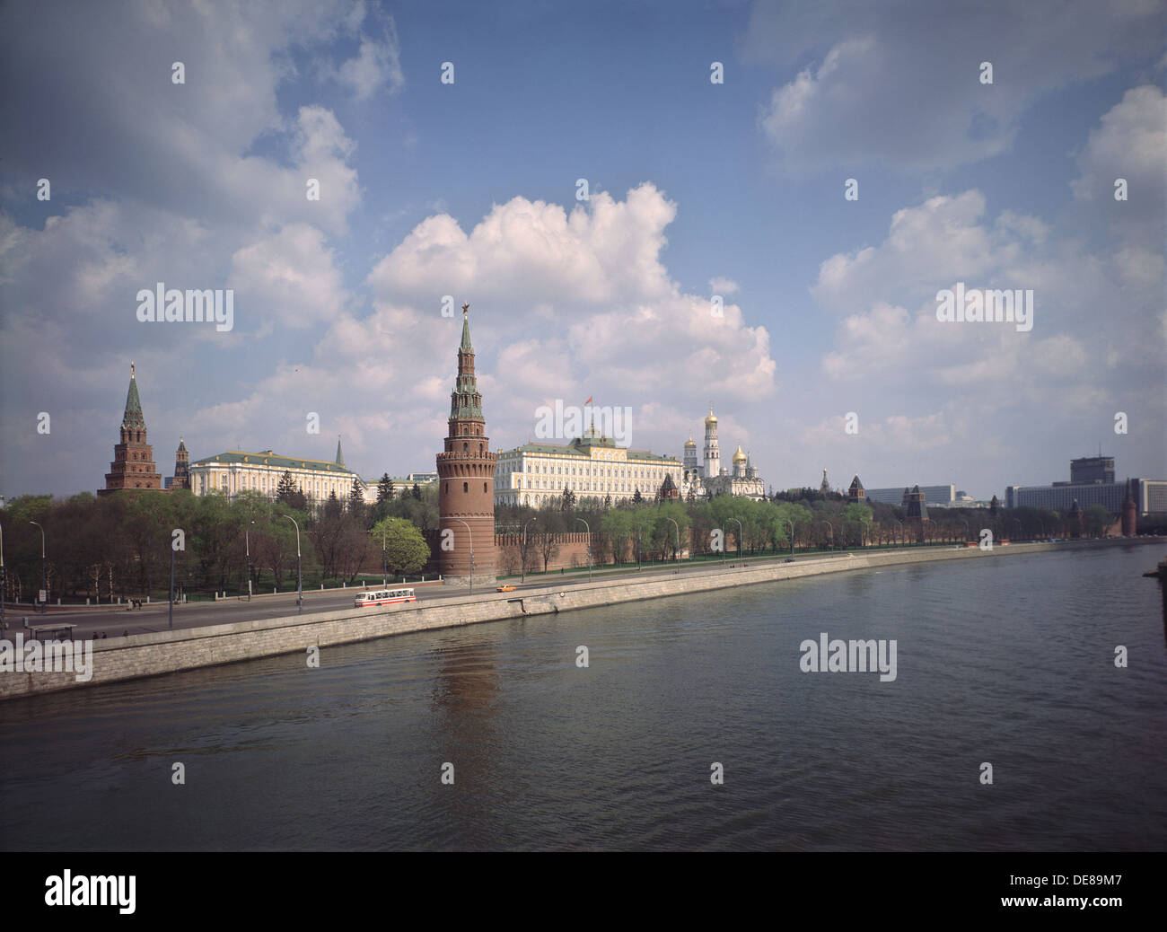 The Grand Kremlin Palace at the Moskva River, 1767-1775. Artist: Bazhenov, Vasili Ivanovich (1737-1799) Stock Photo
