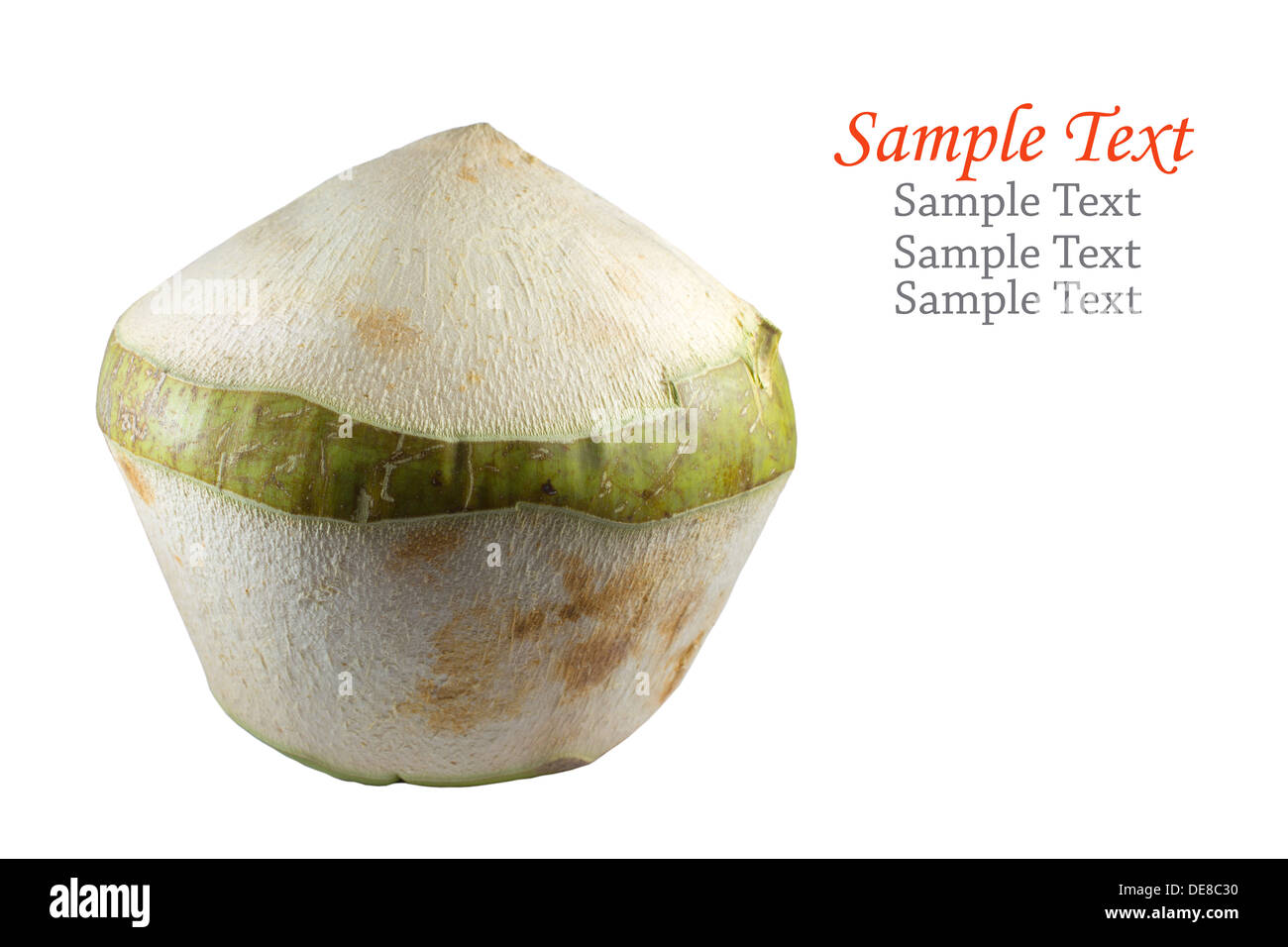 Coconut isolated on white background. Stock Photo
