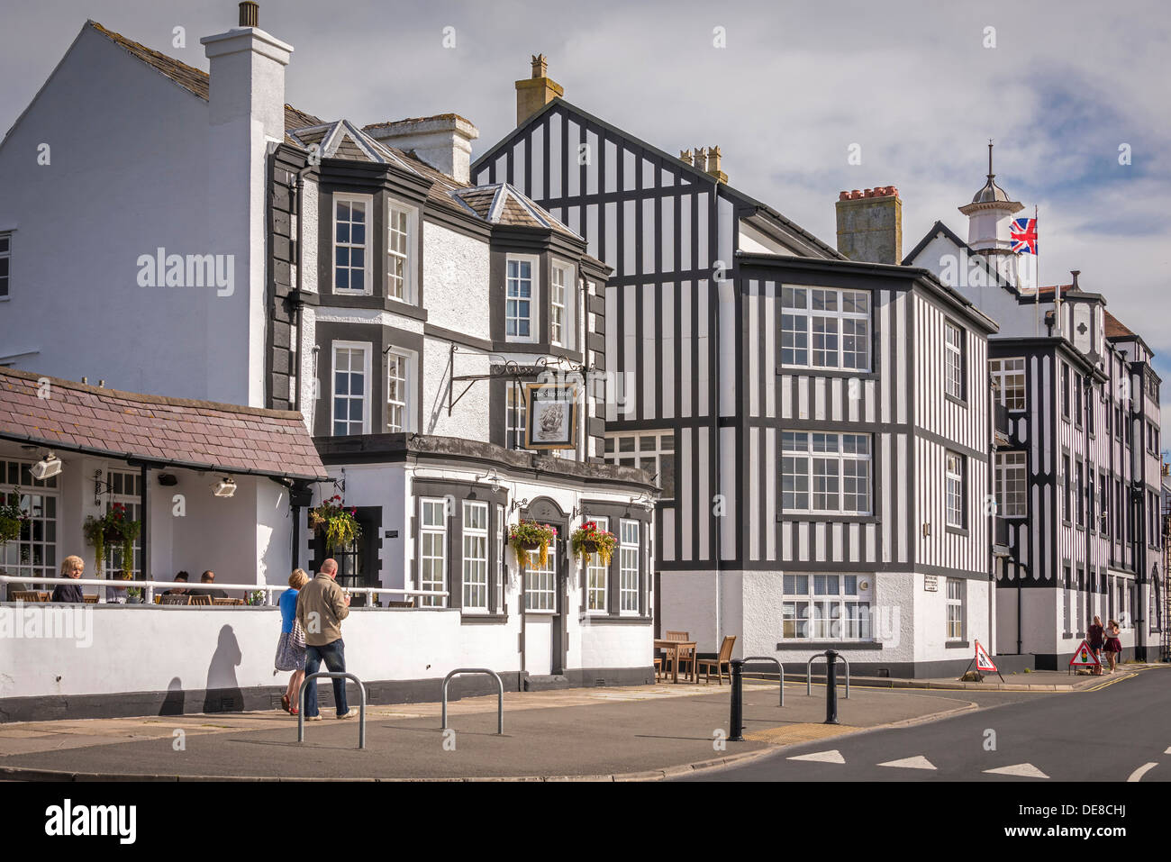 The ship Hotel with behind Mostyn House school at Parkgate on the