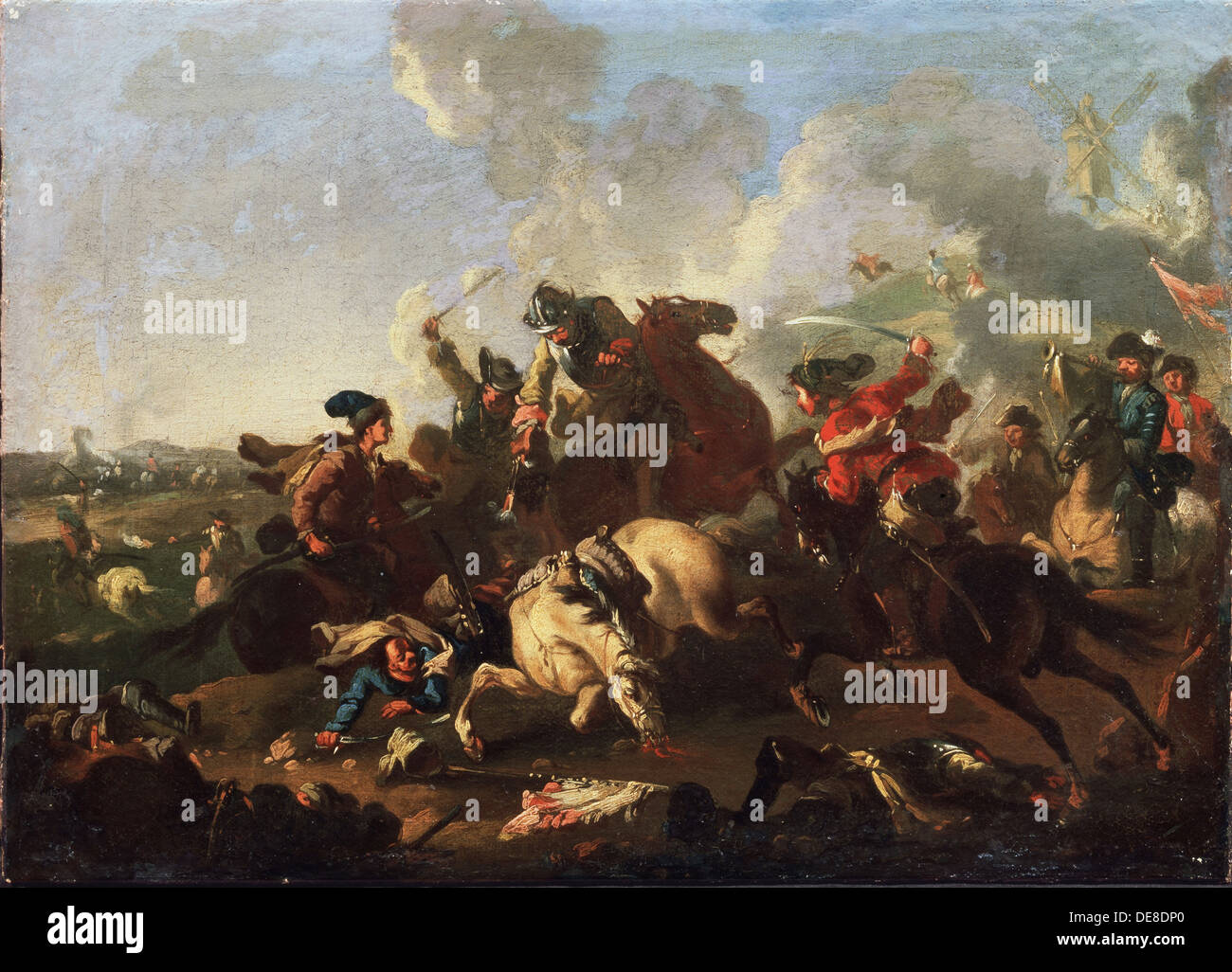 Scene from the battle of Poltava. Artist: Kotzebue, Alexander von (1815-1889) Stock Photo