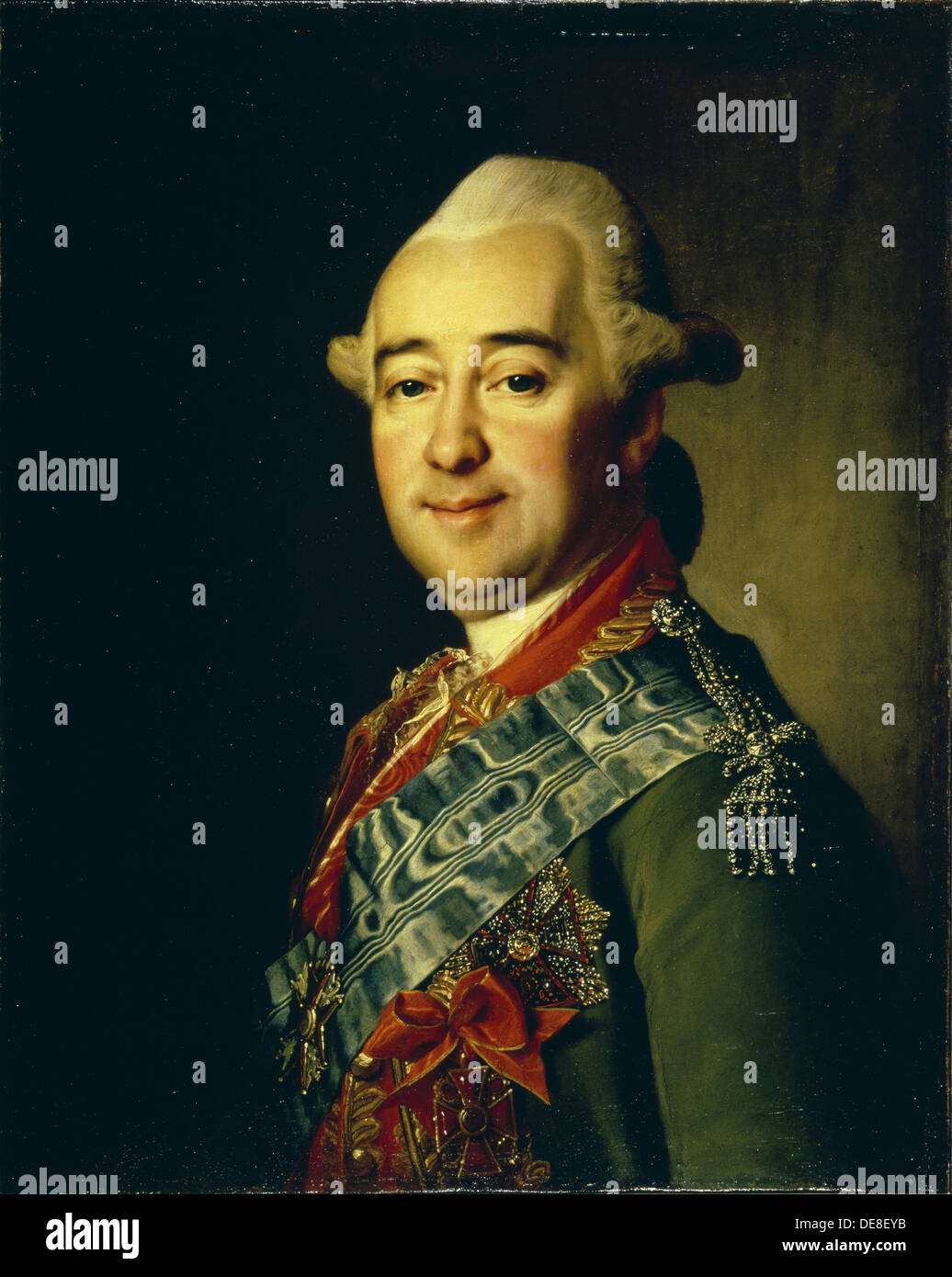Portrait of General Mikhail Krechetnikov (1729-1793), 1770s. Artist: Levitsky, Dmitri Grigorievich (1735-1822) Stock Photo