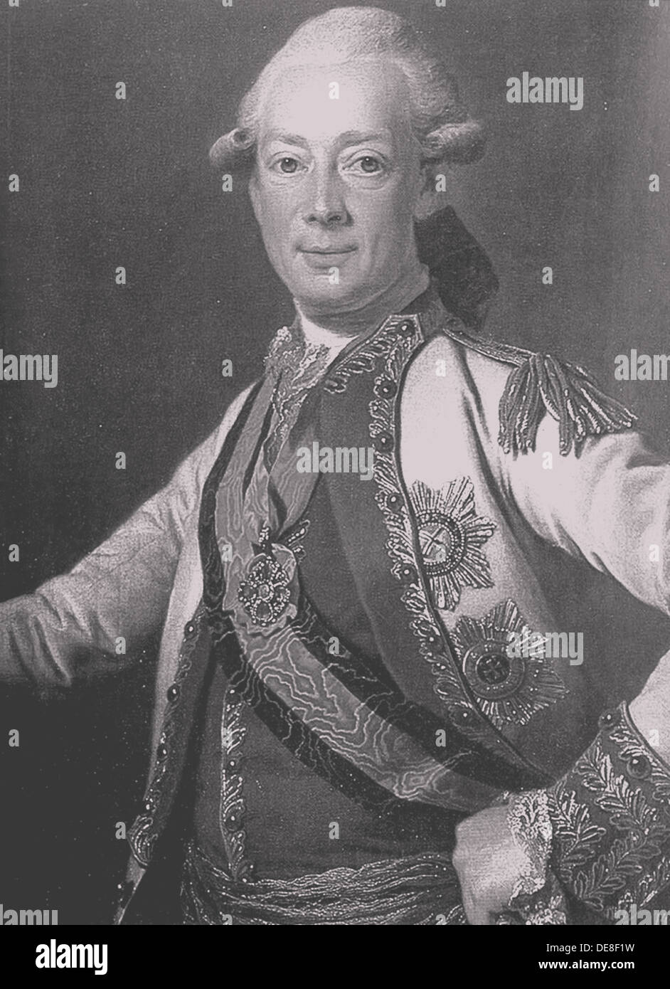 Portrait of Count Ivan Grigoryevich Chernyshyov (1726-1797), 1790. Artist: Levitsky, Dmitri Grigorievich (1735-1822) Stock Photo