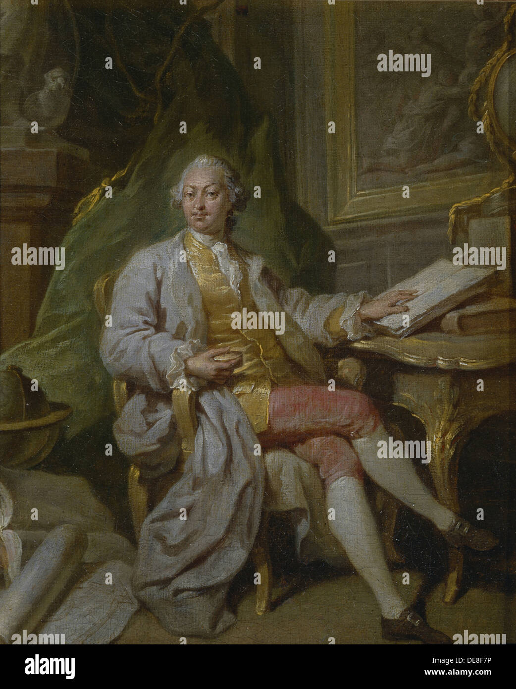 Portrait of L. Henninger, 1760s. Artist: Losenko, Anton Pavlovich (1737-1773) Stock Photo