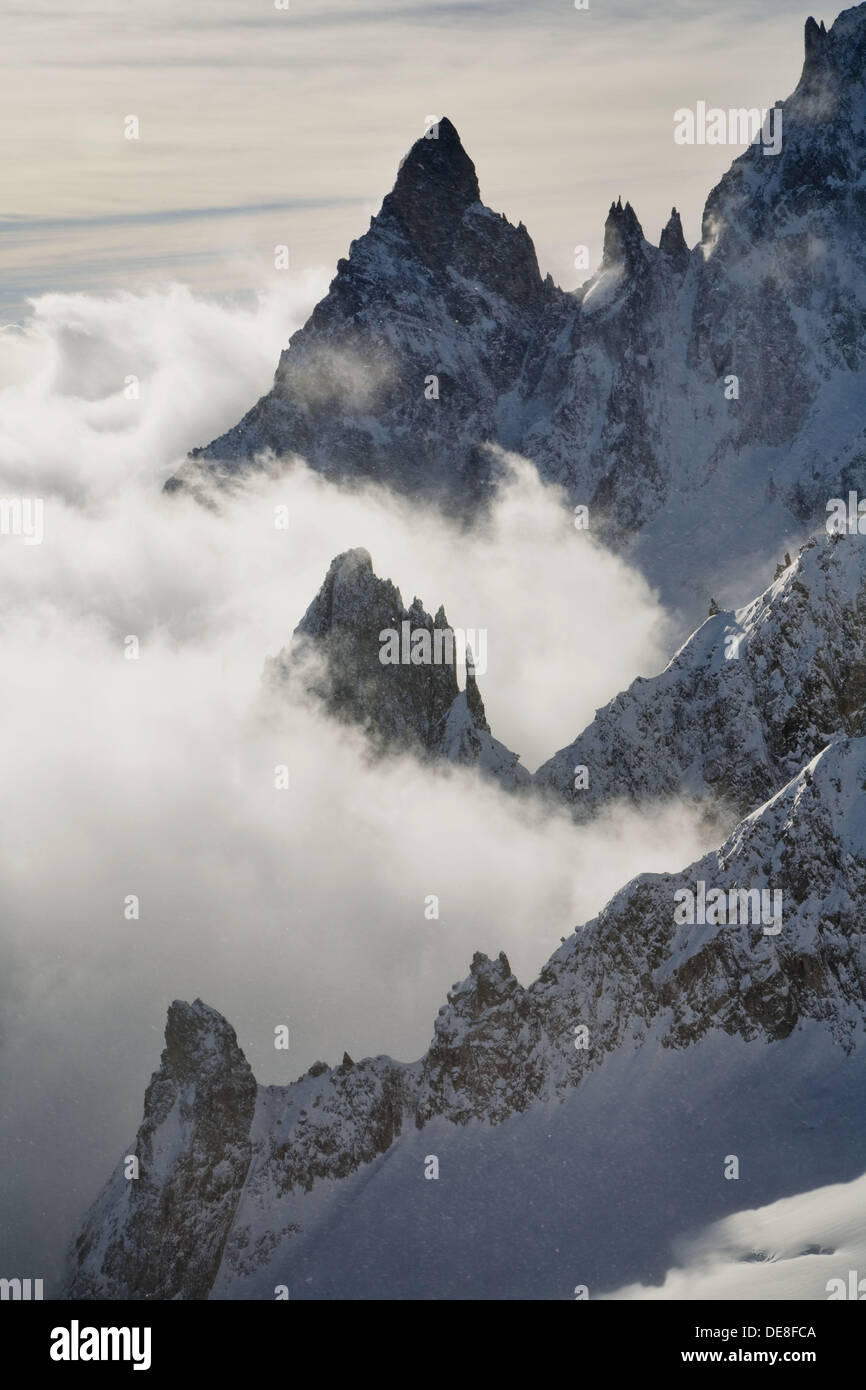 Aiguille Noire de Peuterey. Mont Blanc massif. France/Italy Stock Photo -  Alamy