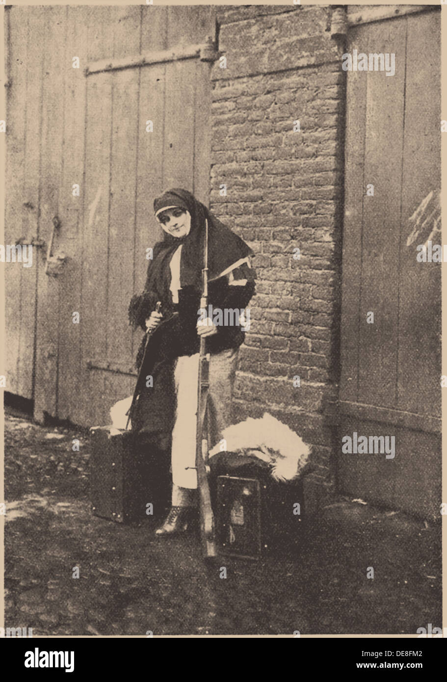 Nadezhda Teffi (1872-1952) as Nurse during World War I, 1915. Stock Photo