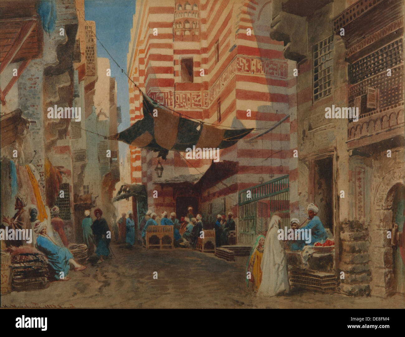 On the Street of Cairo, 1873. Artist Makovsky, Konstantin Yegorovich