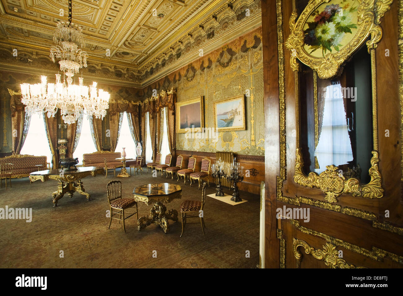 Interior dolmabahce palace istanbul turkey hi-res stock photography and ...