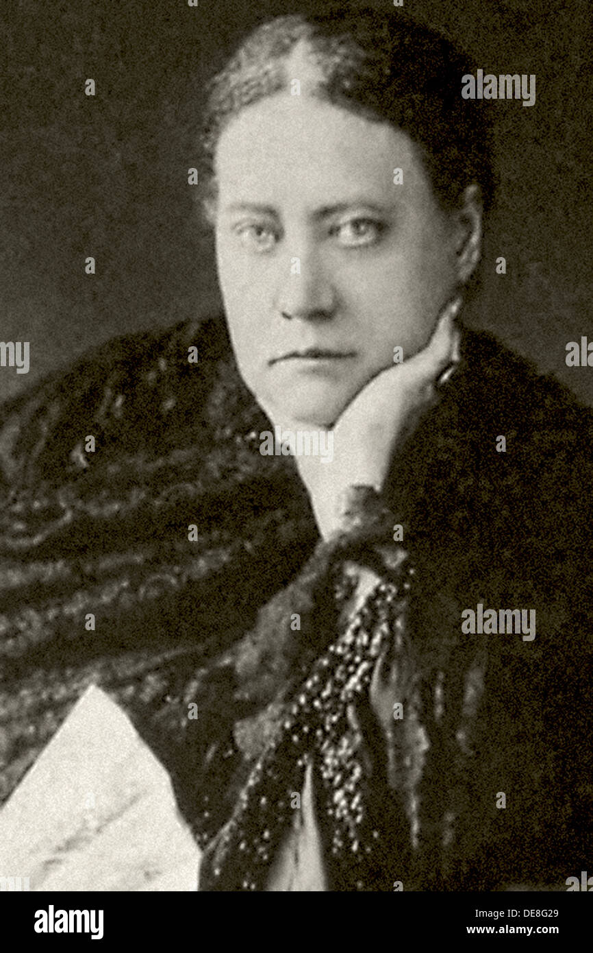Author and founder of Theosophy Helena Blavatsky (1831-1891), 1860s. Stock Photo