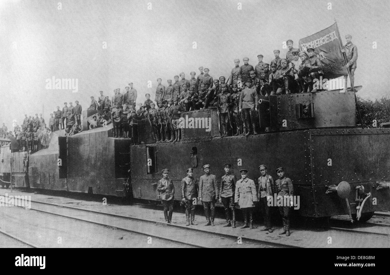 Armored Train No 12, 1919. Stock Photo