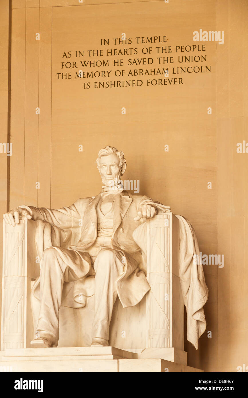 United States Washington DC Lincoln - United States Washington Dc Lincoln Memorial DE8H6Y 