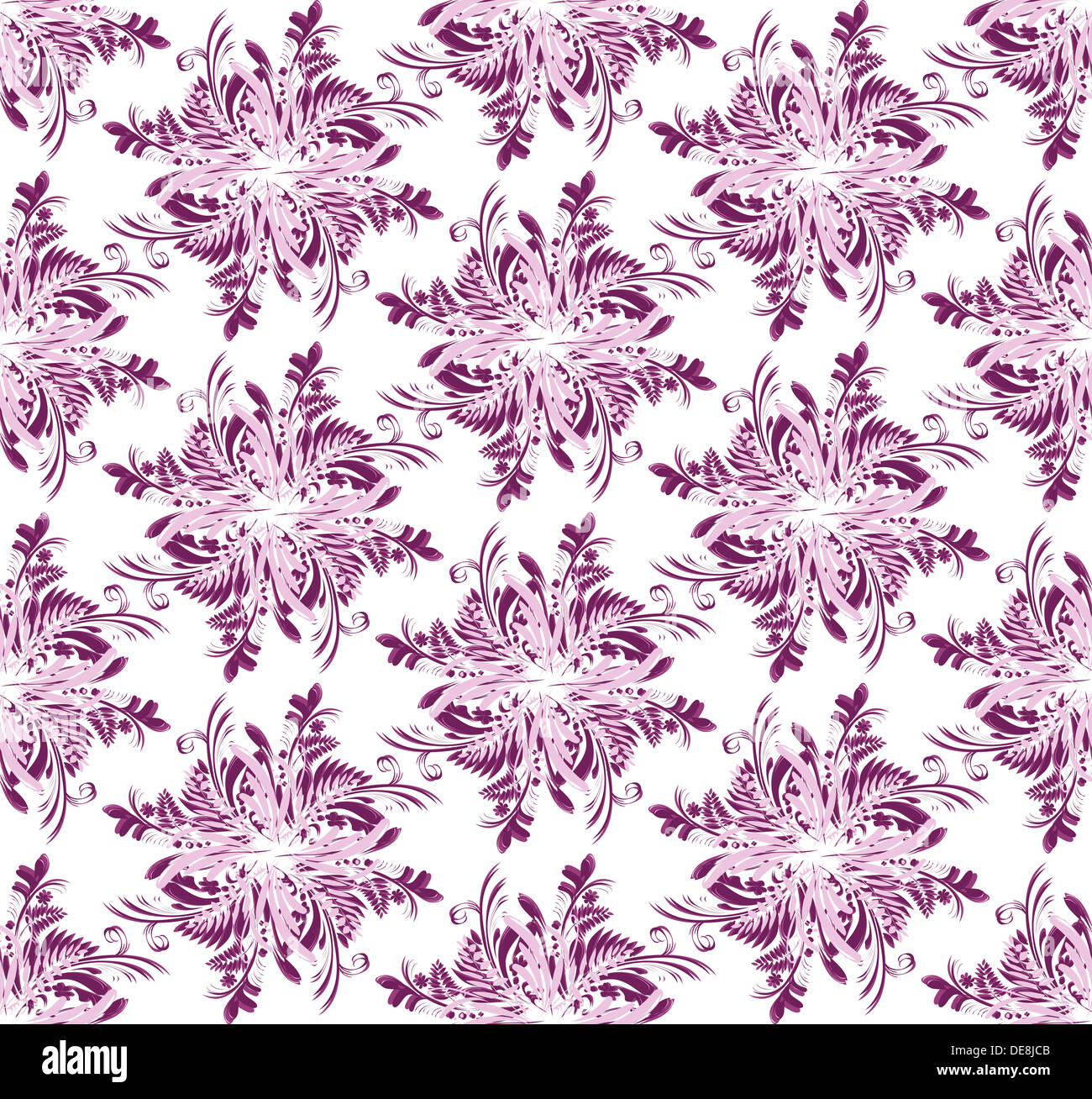 abstract seamless floral scroll patterns rhombus background raster illustration Stock Photo
