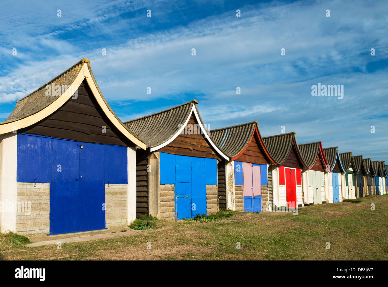Mablethorpe Beach Huts Stock Photo Alamy