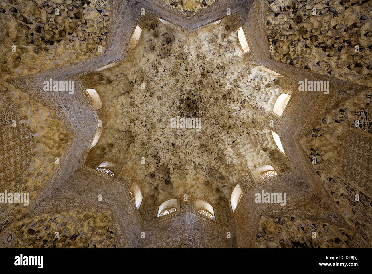 Dome of the Hall of the Abencerrajes, Alhambra. Granada. Andalusia