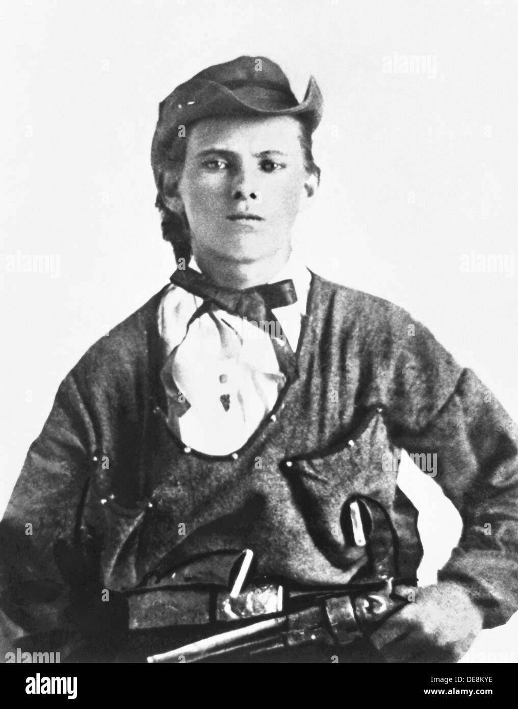 Vintage portrait photo of American outlaw Jesse James (1847 – 1882). Photo circa 1864. Stock Photo