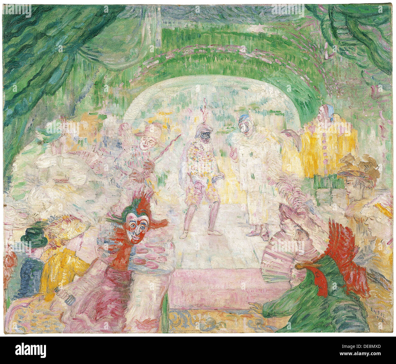 Theatre of Masks, 1908. Artist Ensor, James (18601949 Stock Photo Alamy