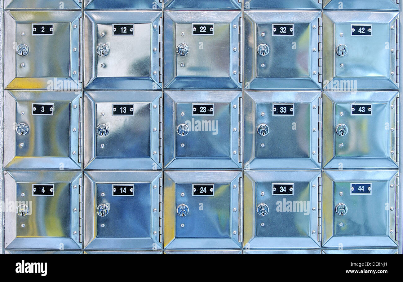 Post office boxes Stock Photo Alamy