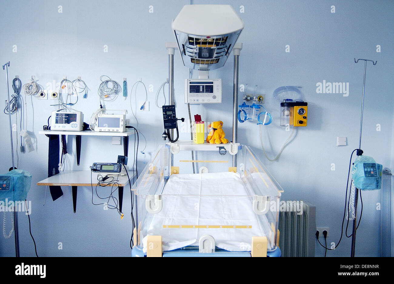 Cradle for newborn baby at pediatrics section of hospital Stock Photo