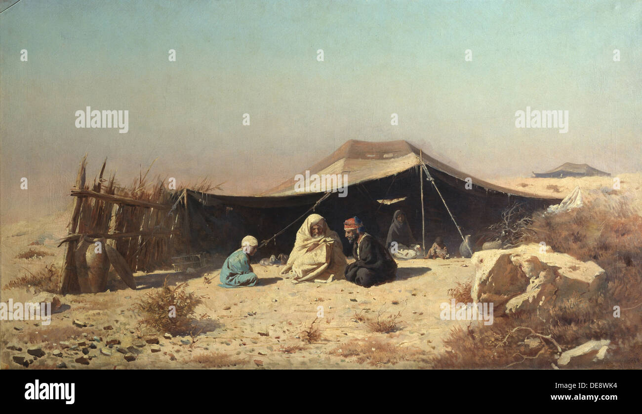 Arabs in the desert. Koran Study. Artist: Vereshchagin, Vasili ...