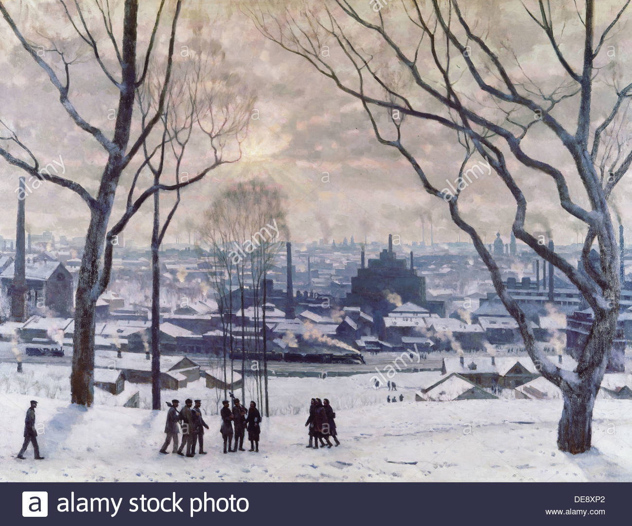 The writing on the picture Krymov Winter evening on the plan 18 The writing on the picture Krymov Winter evening on the plan 81