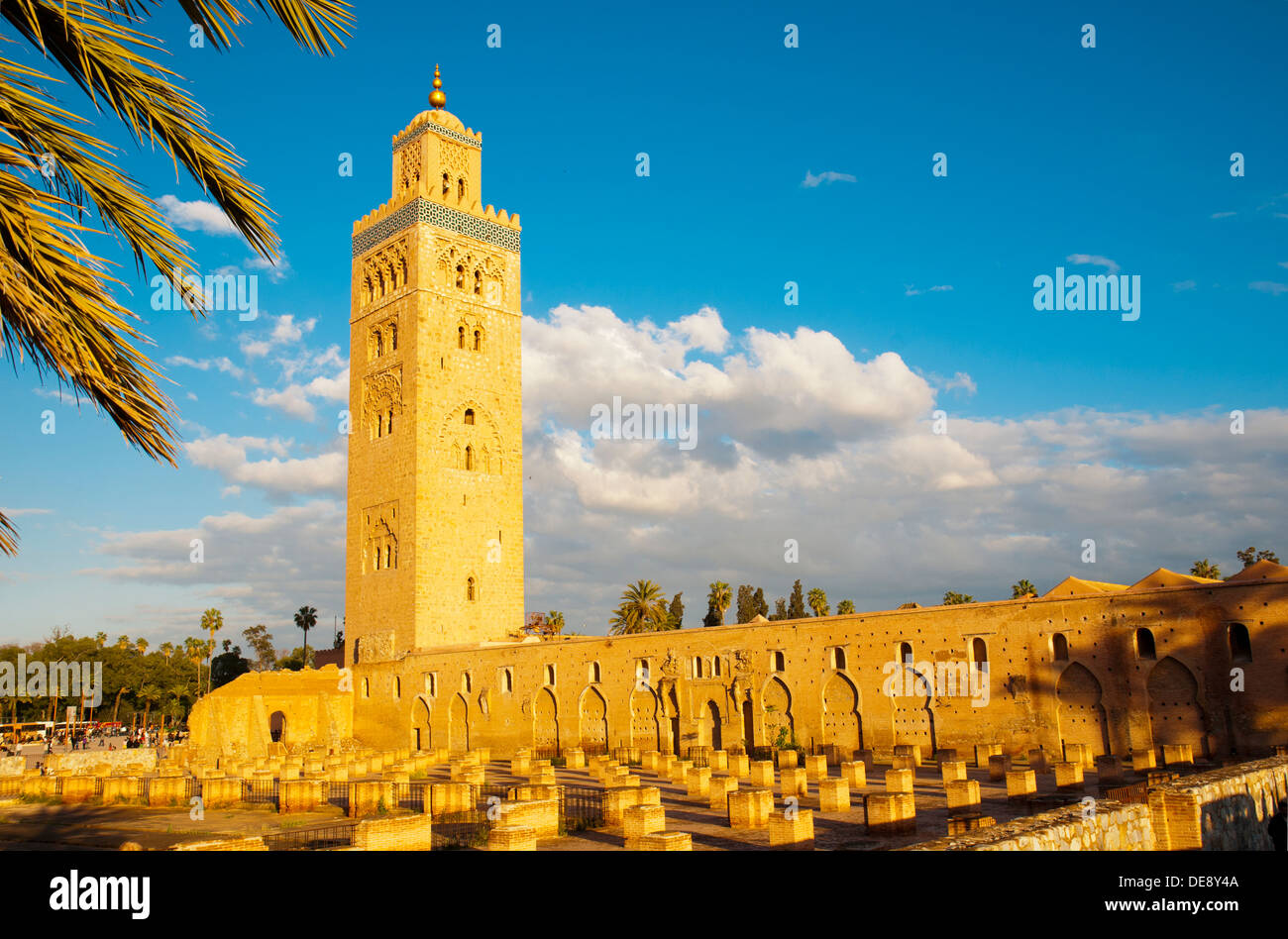 Koutubia mosque minaret, Marrakech, Morocco, North Africa. Stock Photo