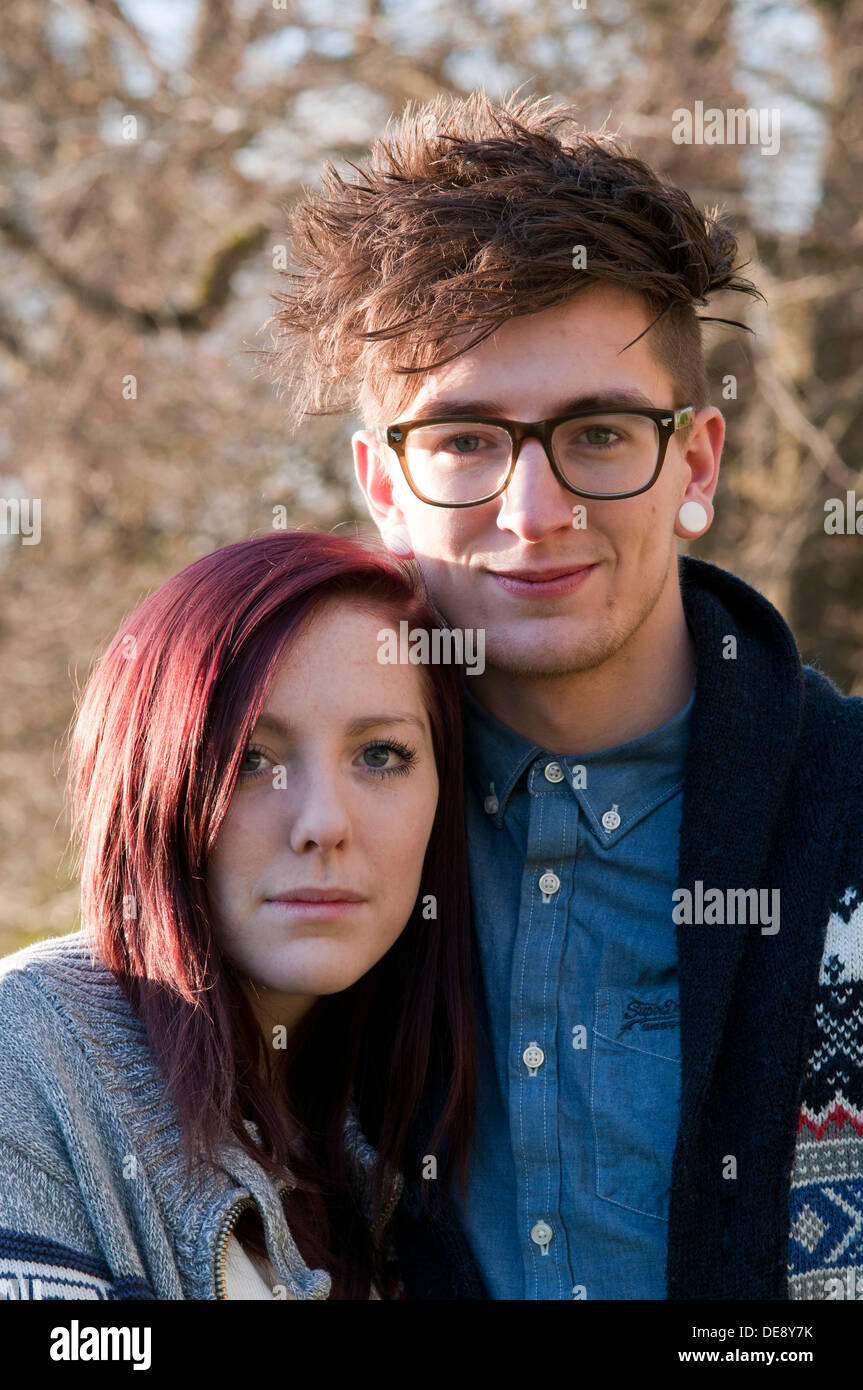 Portrait of brother and sister Stock Photo - Alamy