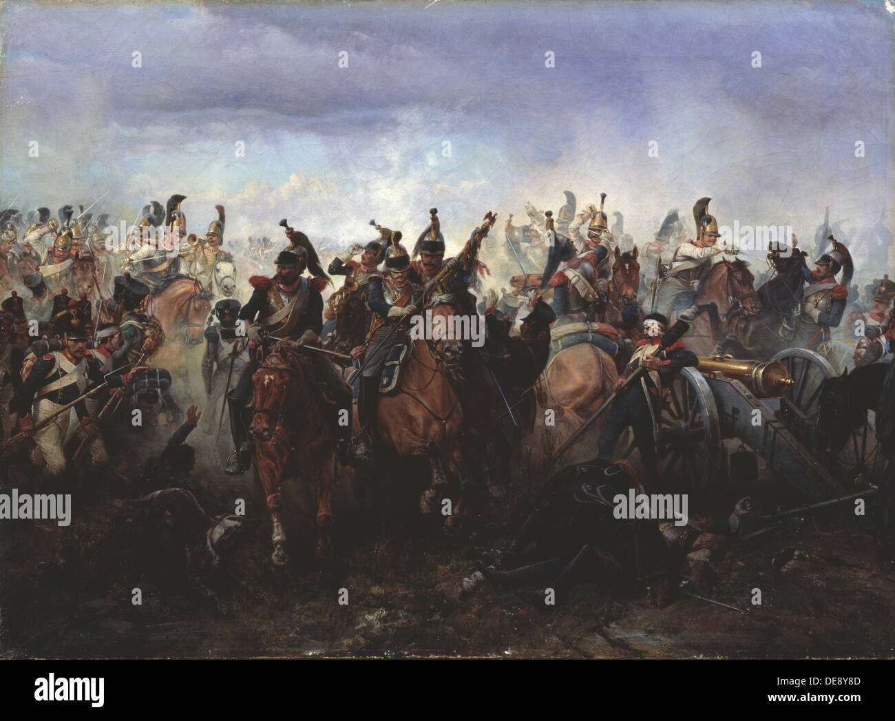 The battle of Fer-Champenois on March 13, 1814, 1891. Artist: Willewalde, Gottfried (Bogdan Pavlovich) (1818-1903) Stock Photo