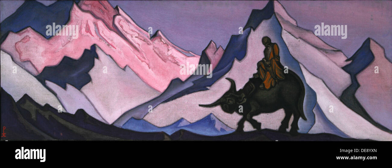 Laozi, 1943. Artist: Roerich, Nicholas (1874-1947) Stock Photo