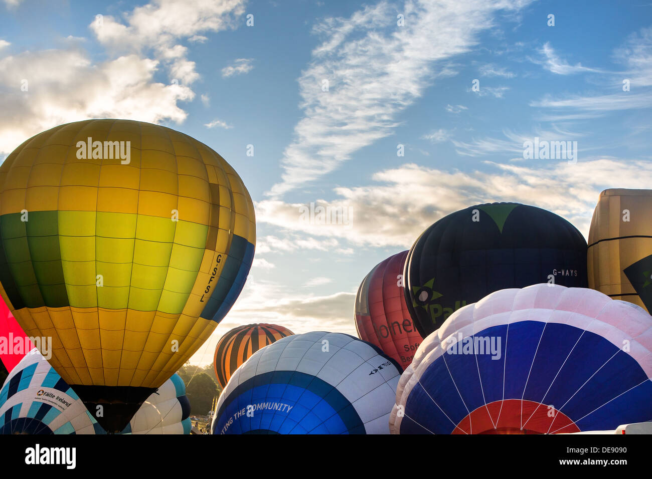 Hot air balloon fiesta bristol in a UK hot air balloon festival, images