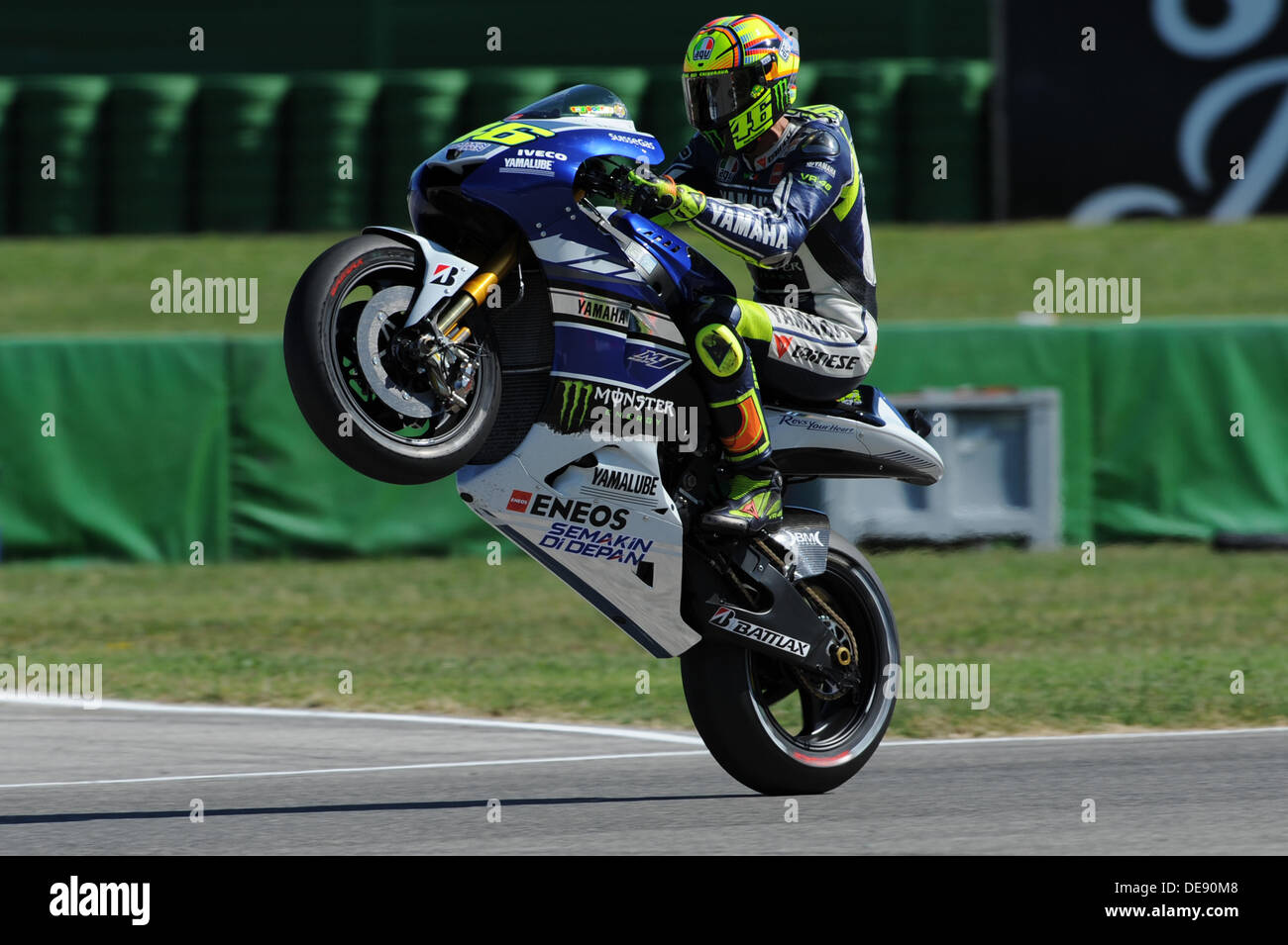 San Marino, Italy. 13th Sept, 2013.  MotoGP of San Marino. Valentino Rossi (Yamaha Factory Racing) during the free practice sessions at Misano Circuit. Credit:  Action Plus Sports Images/Alamy Live News Stock Photo