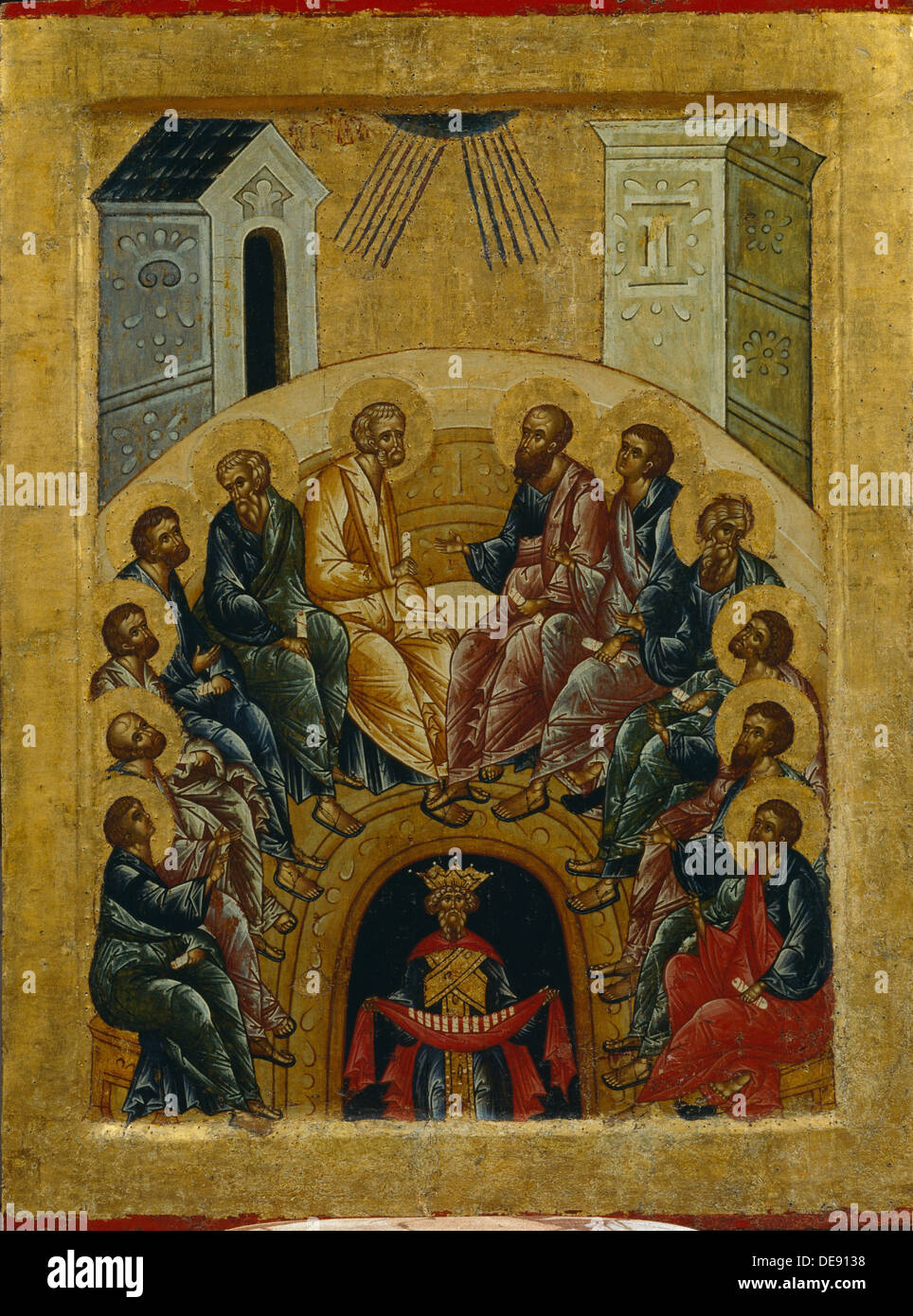 The Descent of the Holy Spirit, 1497. Artist: Russian icon