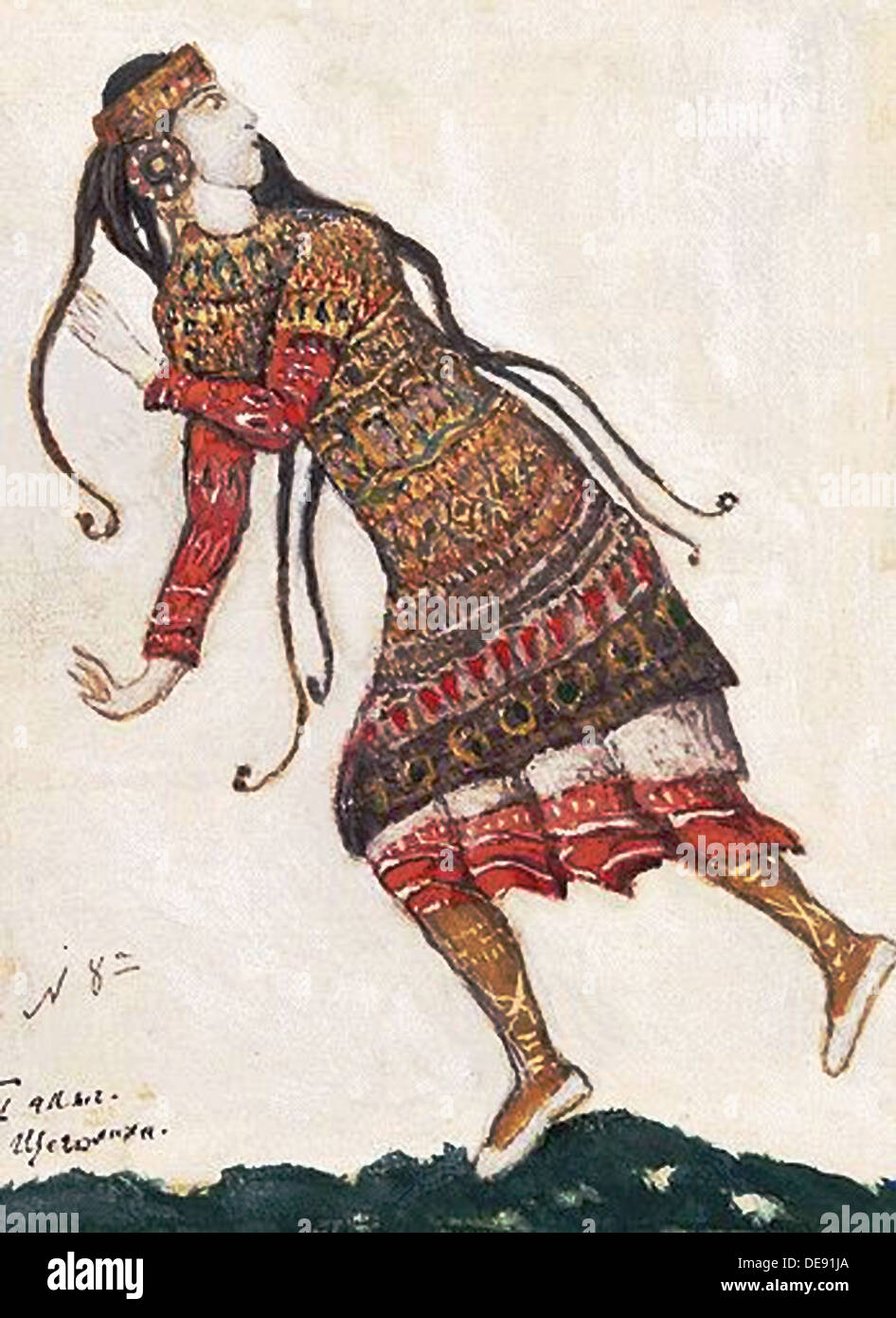 Ultrafashionable lady. Costume design for the ballet The Rite of Spring (Le  Sacre du Printemps) by I. Stravinsky, 1912. Artist: Roerich, Nicholas (187  Stock Photo - Alamy