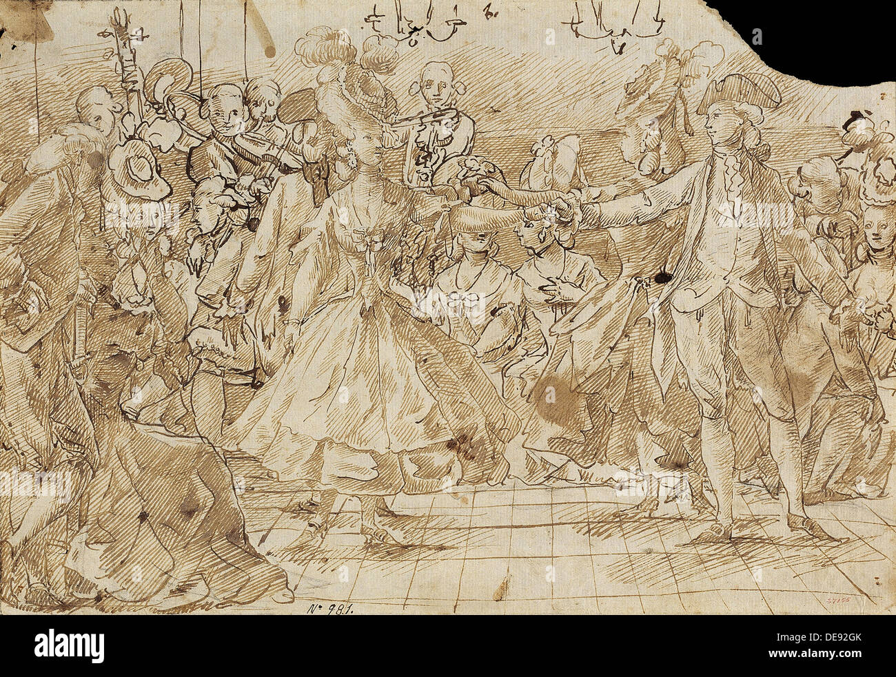 Minuet, c. 1780. Artist: Casanovas Torrents, Antonio (1752-1796) Stock Photo