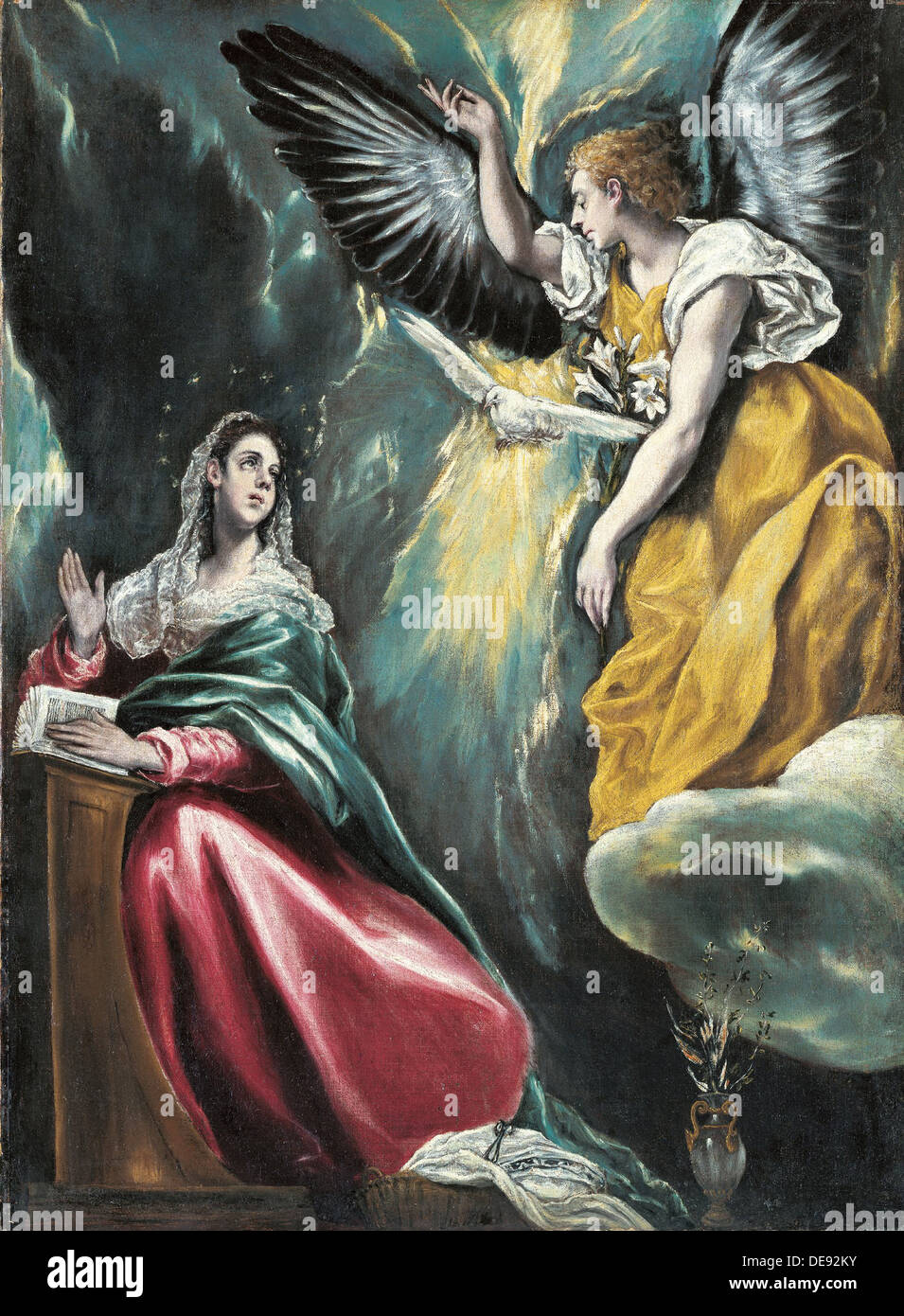 The Annunciation, 1595-1600. Artist: El Greco, Dominico (1541-1614) Stock Photo