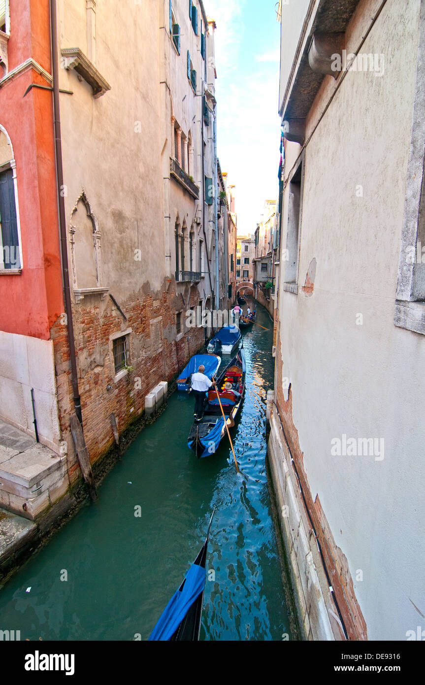 Venice Italy Gondolas on canal , most famous boat Stock Photo - Alamy