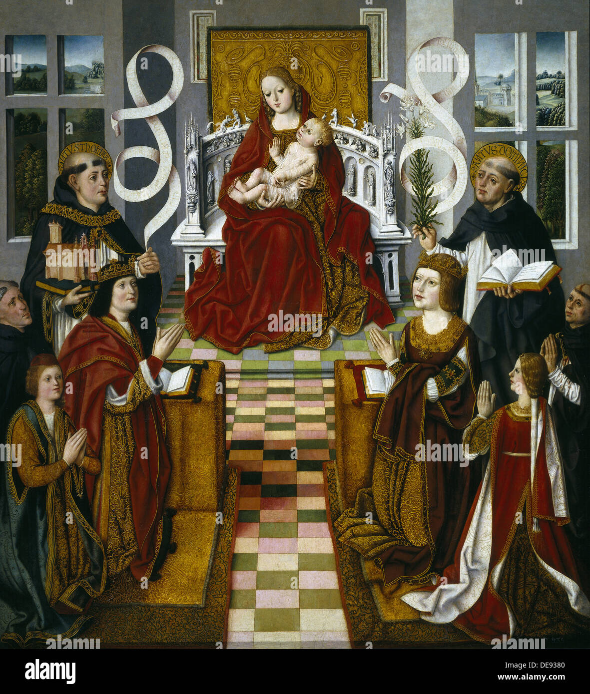 The Madonna of the Catholic Monarchs, 1491-1493. Artist: Master of Madonna of the Catholic Monarchs (active late 15th-century) Stock Photo