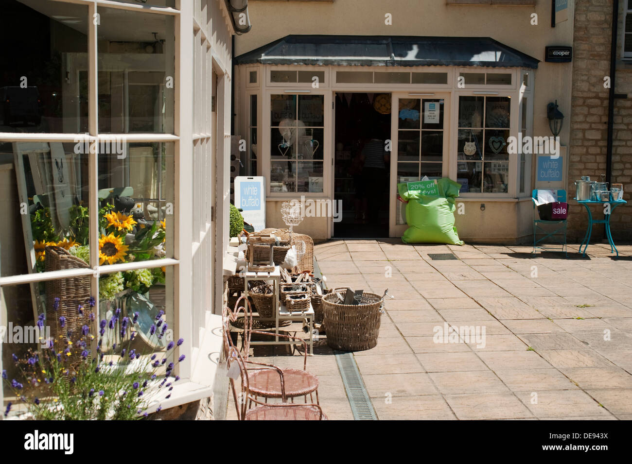 Homeware and antique shops in Nailsworth, Gloucestershire, England, UK
