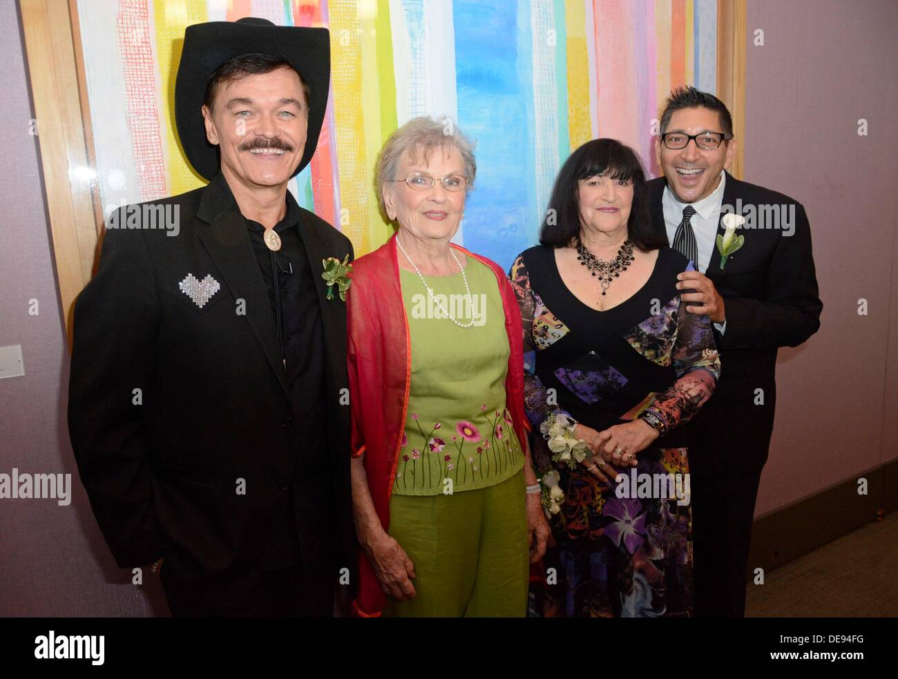 New York, NY. 13th Sep, 2013. Randy Jones, mother, Elaine Jones, mother,  Marge Robbins, Will Grega in attendance for Randy Jones of THE VILLAGE  PEOPLE Marries Will Grega, Office of the City