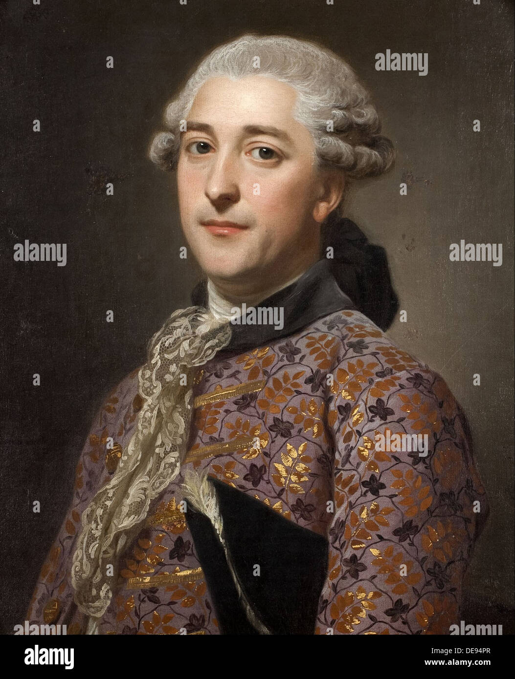 Portrait of Prince Vladimir Borisovich Golitsyn (1731-1799), 1762. Artist: Roslin, Alexander (1718-1793) Stock Photo