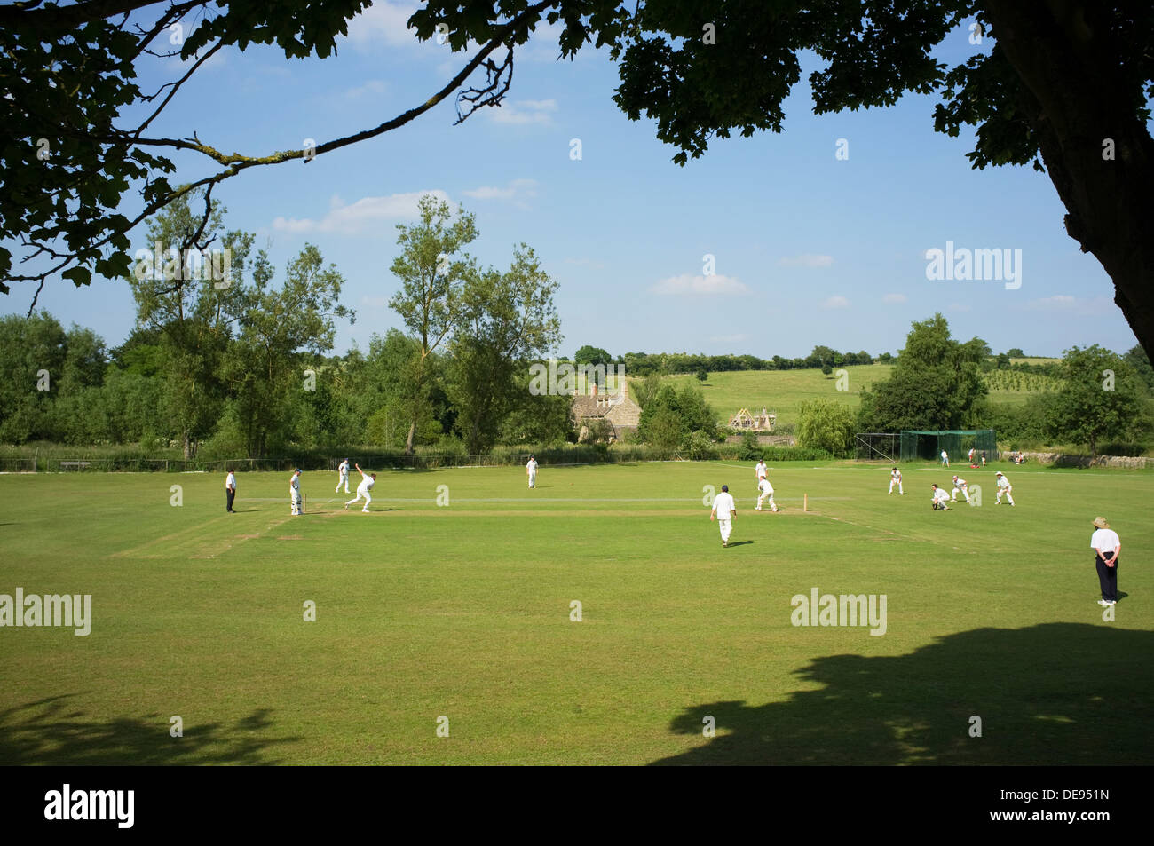 Match game pitch field cotswolds hires stock photography and images