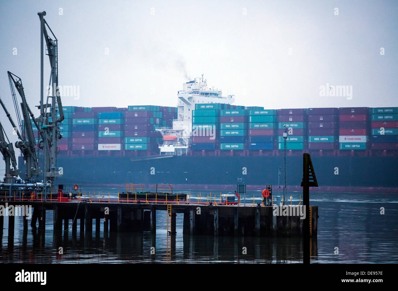 Brand new container ship hi-res stock photography and images - Alamy