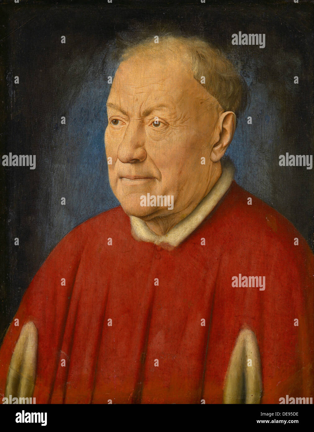 Cardinal Niccolò Albergati (1375-1443), ca 1435. Artist: Eyck, Jan van (1390-1441) Stock Photo