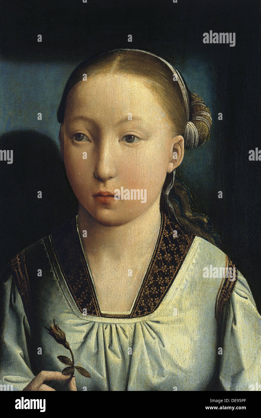 Portrait of Catherine of Aragon, c. 1496. Artist: Juan de Flandes (ca. 1465-1519) Stock Photo