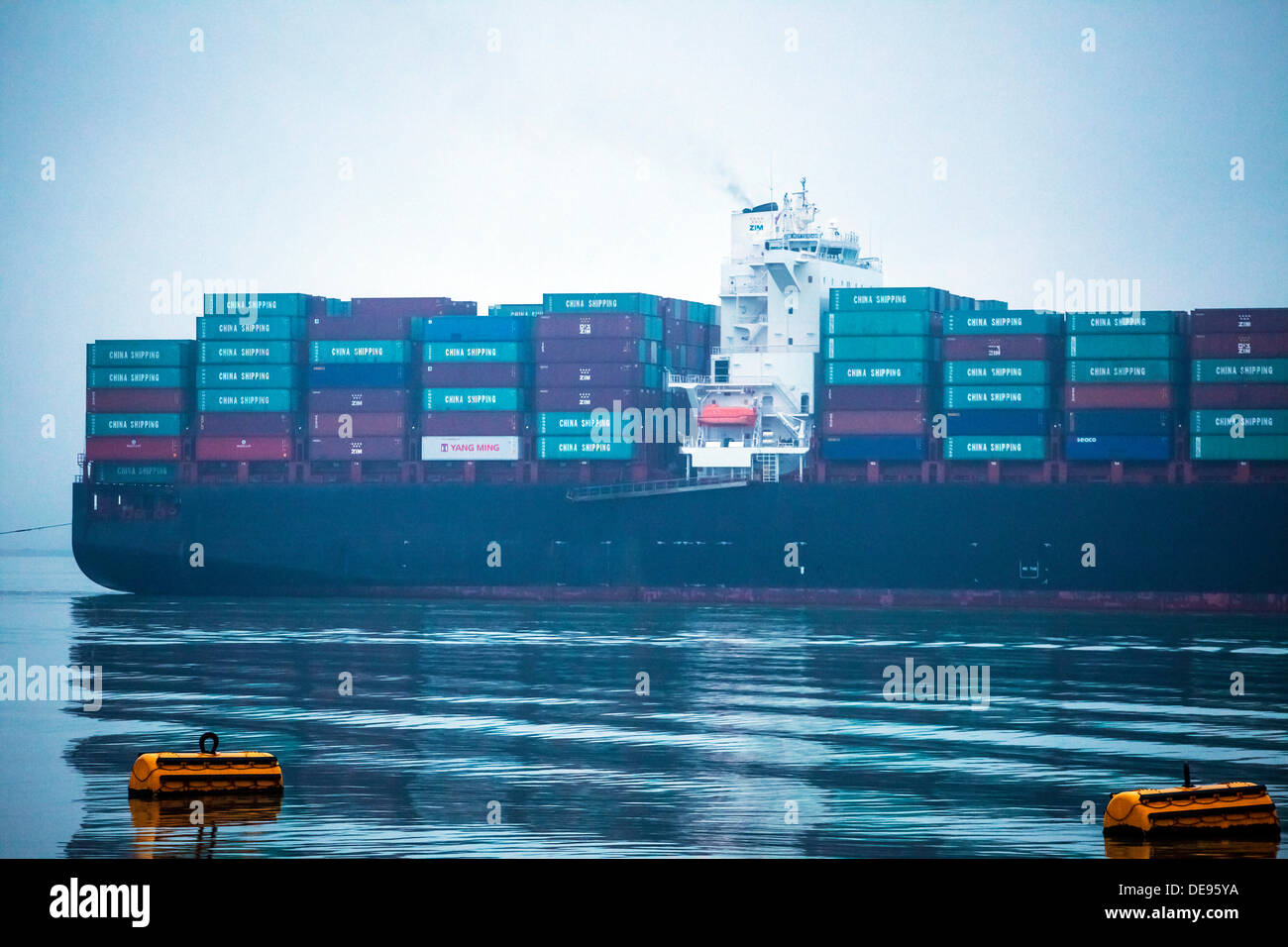 Brand new container ship hi-res stock photography and images - Alamy