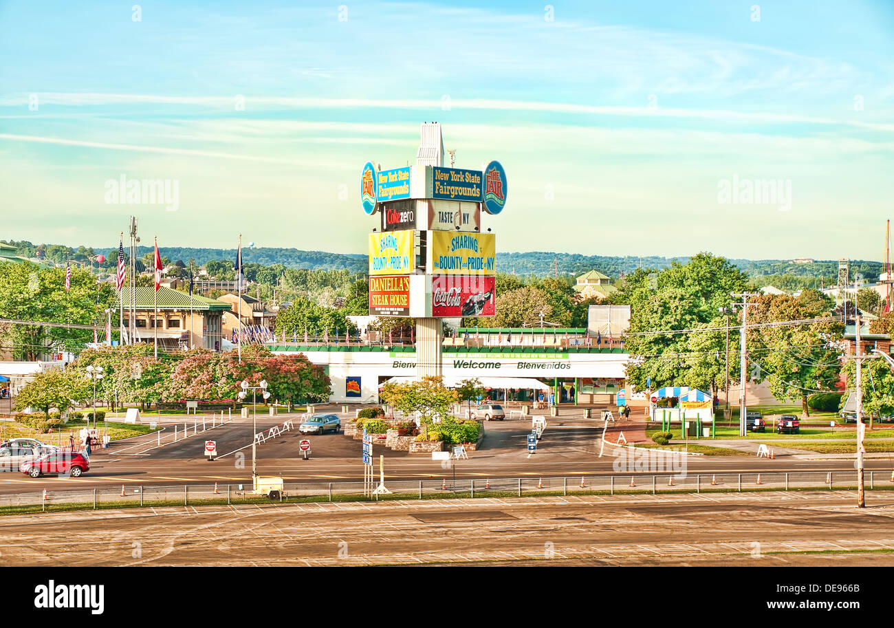 entrance to the new york state fairgrounds in the morning, august, 2013