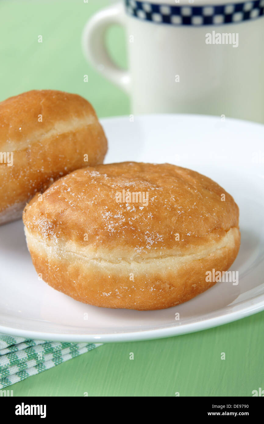 Donuts and diner style coffee cup Stock Photo