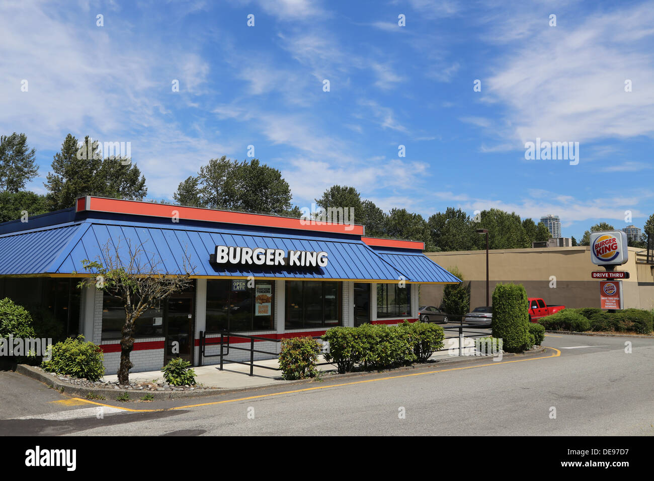 Burger King restaurant in Coquitlam BC Canada Stock Photo