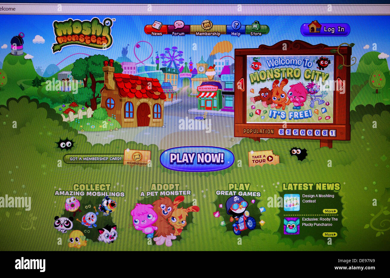 Moshi Monsters internet game Stock Photo