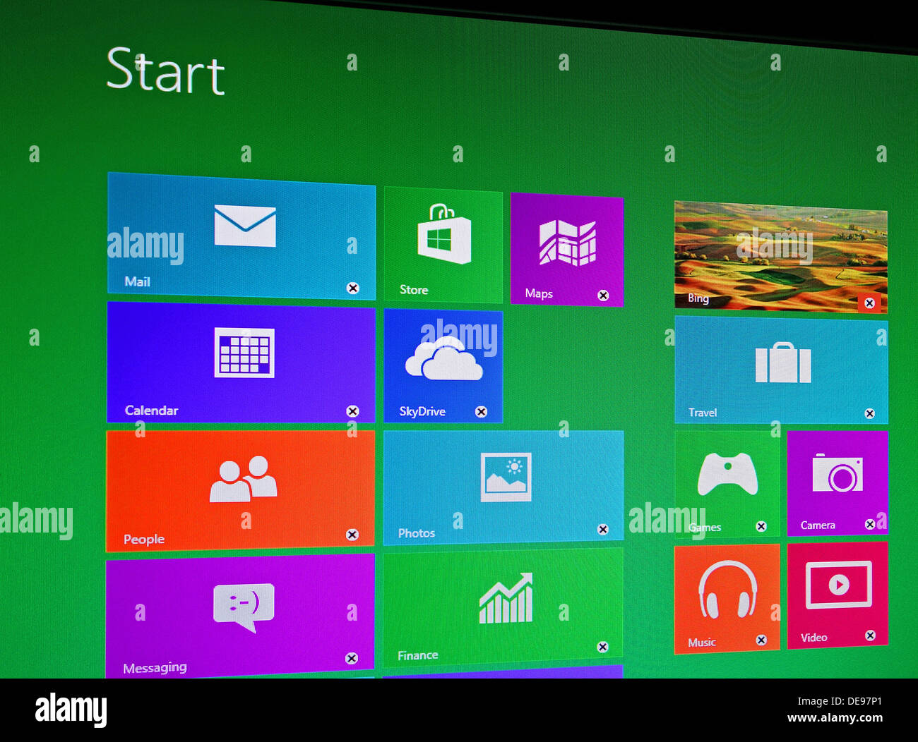 Microsoft Windows 8 start up screen Stock Photo